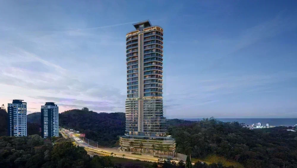 Inovador prédio de luxo para aluguel short stay na Praia Brava