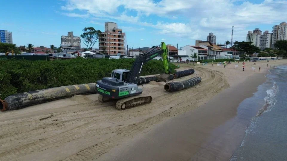 Balneário Piçarras inicia alargamento da praia com R$38 milhões e nova faixa de 30 metros