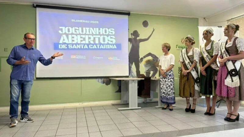 Blumenau sediará os Joguinhos Abertos de SC em 2026: mais de 6 mil participantes esperados