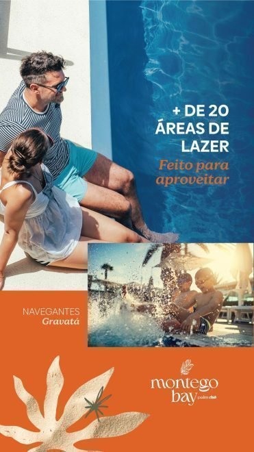 Montego Bay Palm Club – Apartamento com 1 dormitório (sendo 1 suíte) à venda em Navegantes – Gravatá com 43 m²