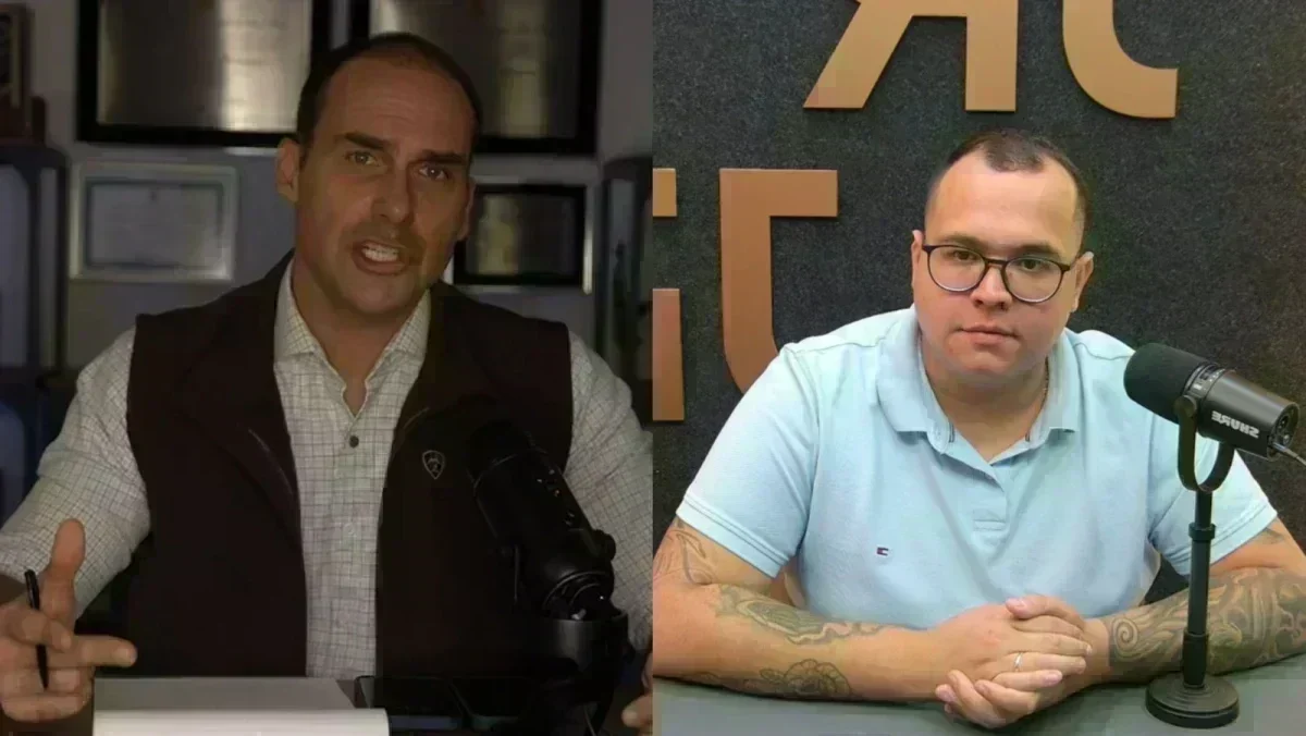 Eduardo Bolsonaro analisa cenário político e elogia Jorginho Mello em entrevista do exterior