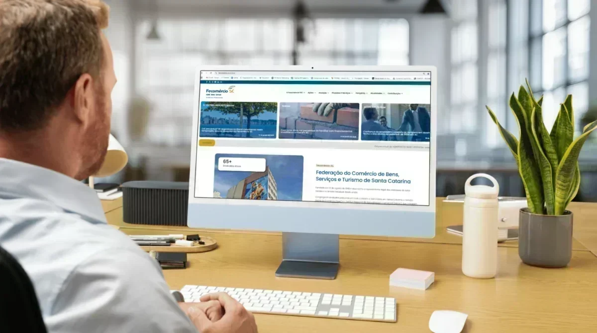 Fecomércio SC moderniza site em janeiro de 2026 para facilitar acesso a serviços essenciais