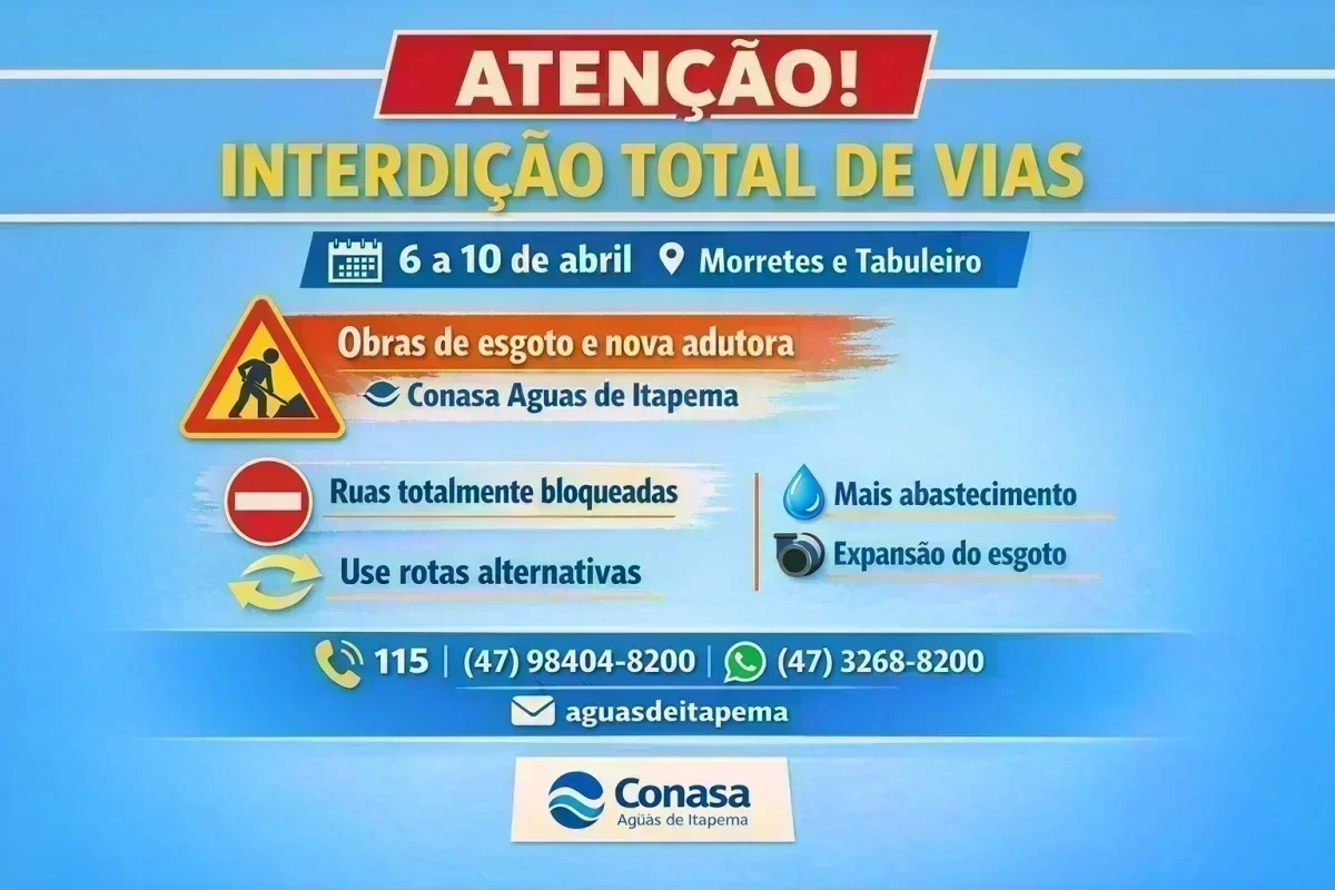 Interdições em Itapema: Oportunidade para Melhorias no Saneamento